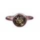 Gintaro - sidabro žiedas "Miško vėsa"